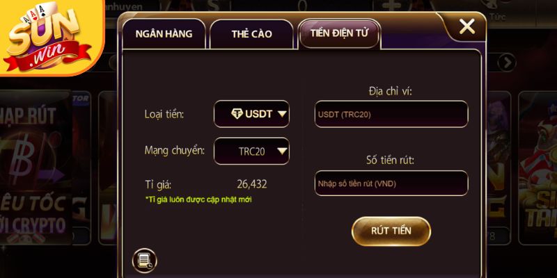 Rút Tiền Sunwin - Quy Trình Xử Lý Giao Dịch An Toàn Nhất 2 Ví số hỗ trợ rút tiền sunwin nhanh qua chuỗi blockchain